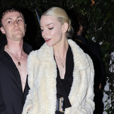 Anya Taylor-Joy and husband Malcom McRae exit the Miley Cyrus Listening event in LA. The couple joined a slew of stars, which included Rita Ora, Bono, and Hilary Duff, among others.
