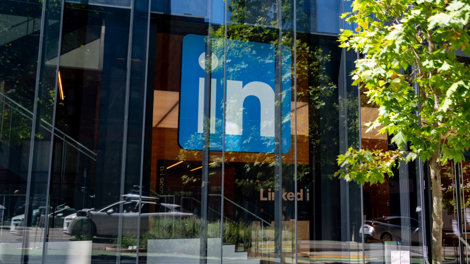 The LinkedIn headquarters is seen in San Francisco. 