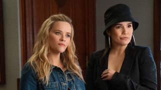 (L to R) Reese Witherspoon as Debbie Dunn, Zoe Chao as Minka in Your Place or Mine