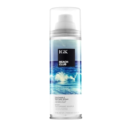 Igk Beach Club Volumizing Texture Spray | Beach Wave Spray for Instant Volume &amp;amp; Tousled Texture | Non-Drying Fullness With Flexible Hold | 5oz