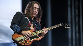 Jake Kiszka from Greta Van Fleet performs on stage at Tons Of Rock Festival 2024 on June 29, 2024 in Oslo, Norway.