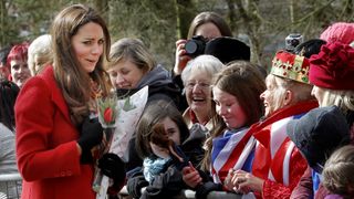 Kate Middleton with fans in Scotland, 2013