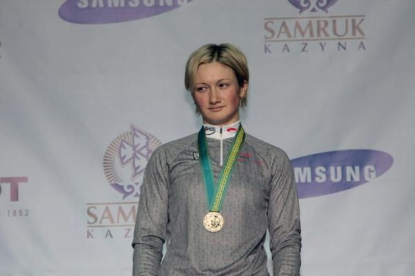 Olga Panarina (Belarus) won gold in the 500m time trial.