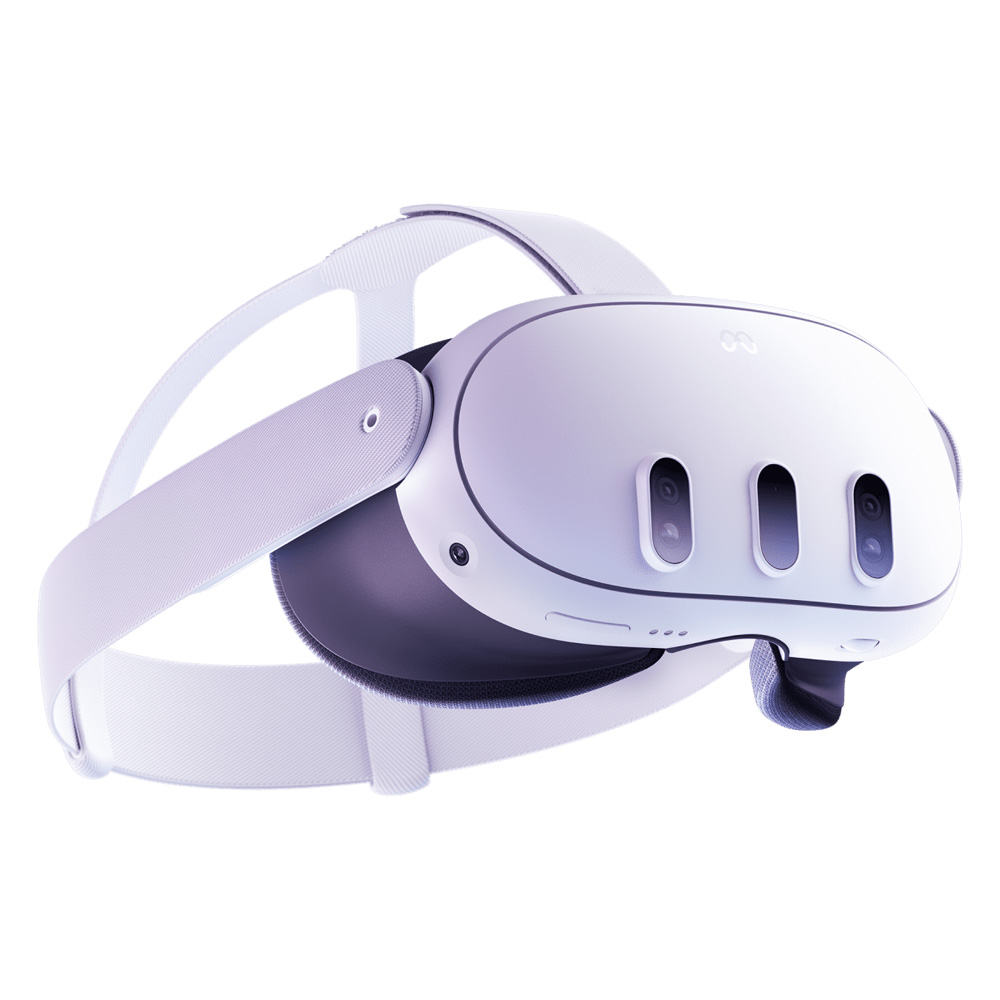 An official render of a Meta Quest 3 headset without controllers