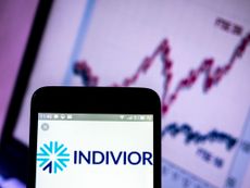 Indivior PLC company logo seen displayed on a smart phone