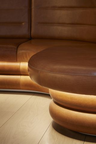 seating detail at 80 Charlotte Street by Make and Derwent