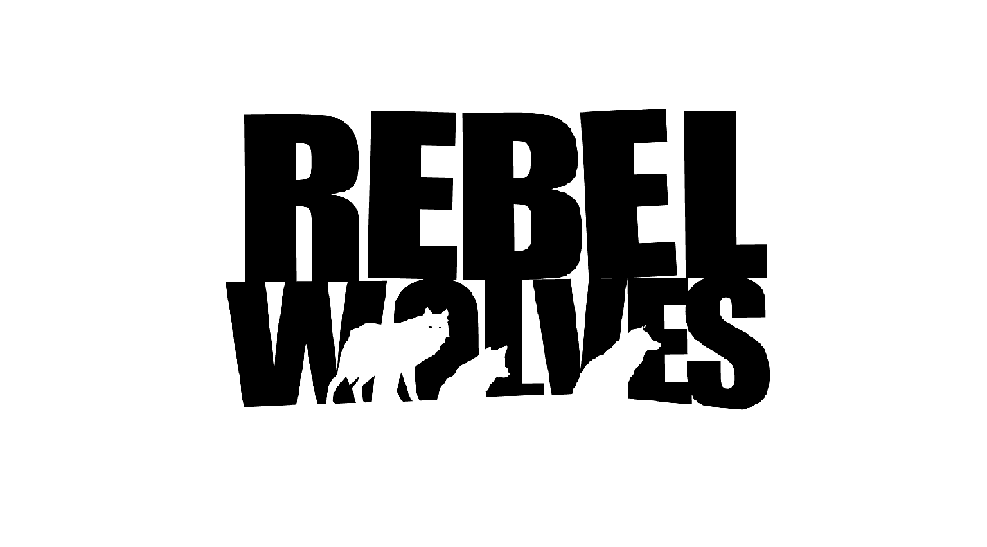 The Rebel Wolves logo in black.