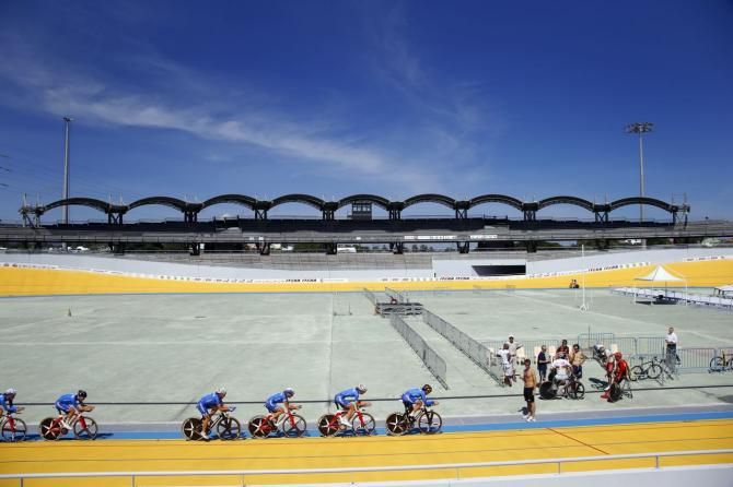 The early training was done under warm blue skies