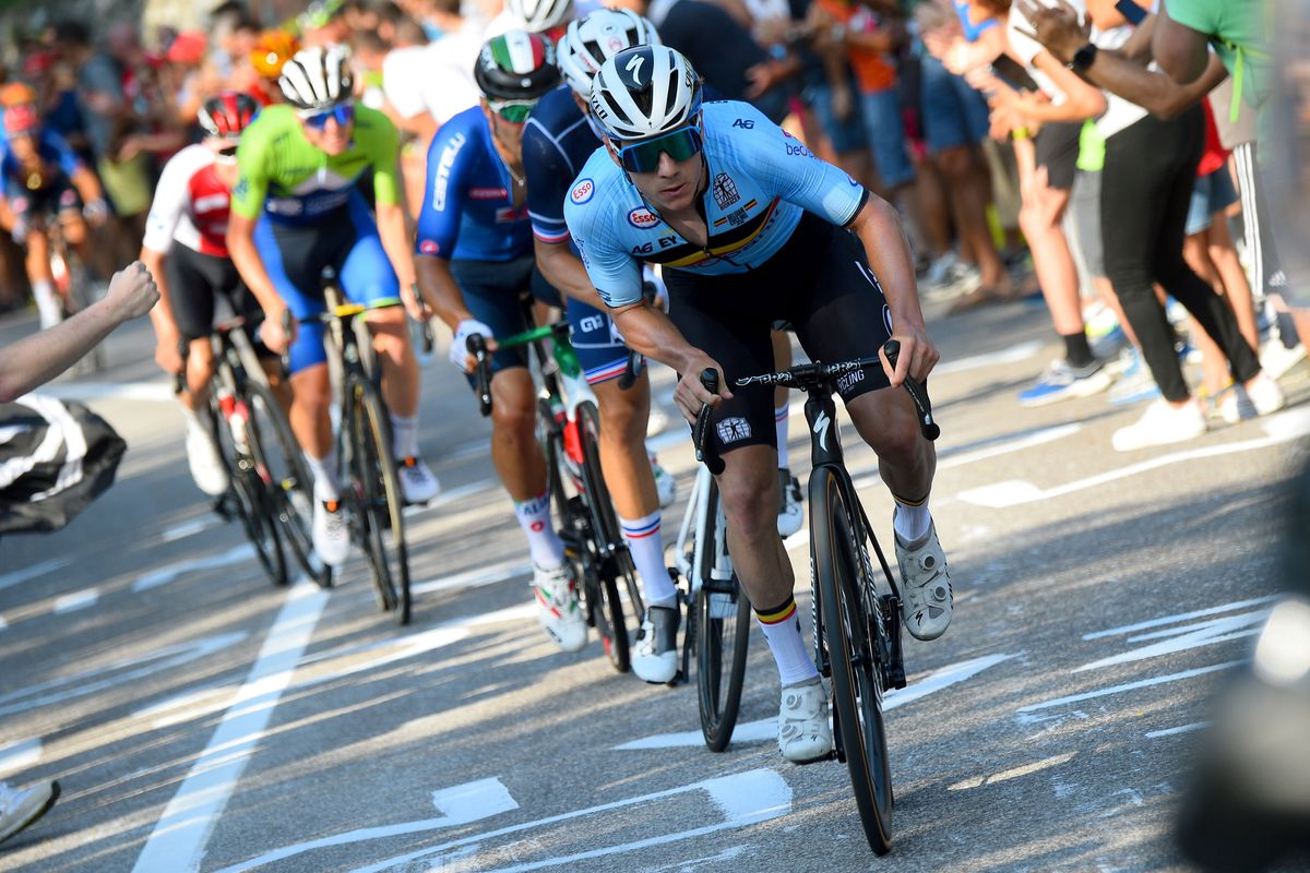 2021 UEC Road European Championships Trento Elite Mens Road Race Trento Trento 1792 km 12092021 Remco Evenepoel Belgium photo Dario BelingheriBettiniPhoto2021