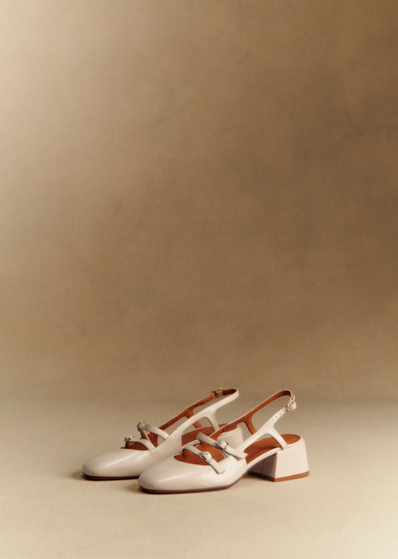 Paula Babies - White Lacquer - Patent Goatskin Leather - S&amp;eacute;zane