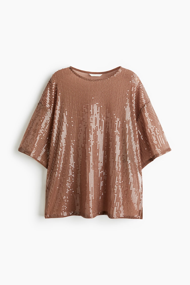 Oversized Sequined Top