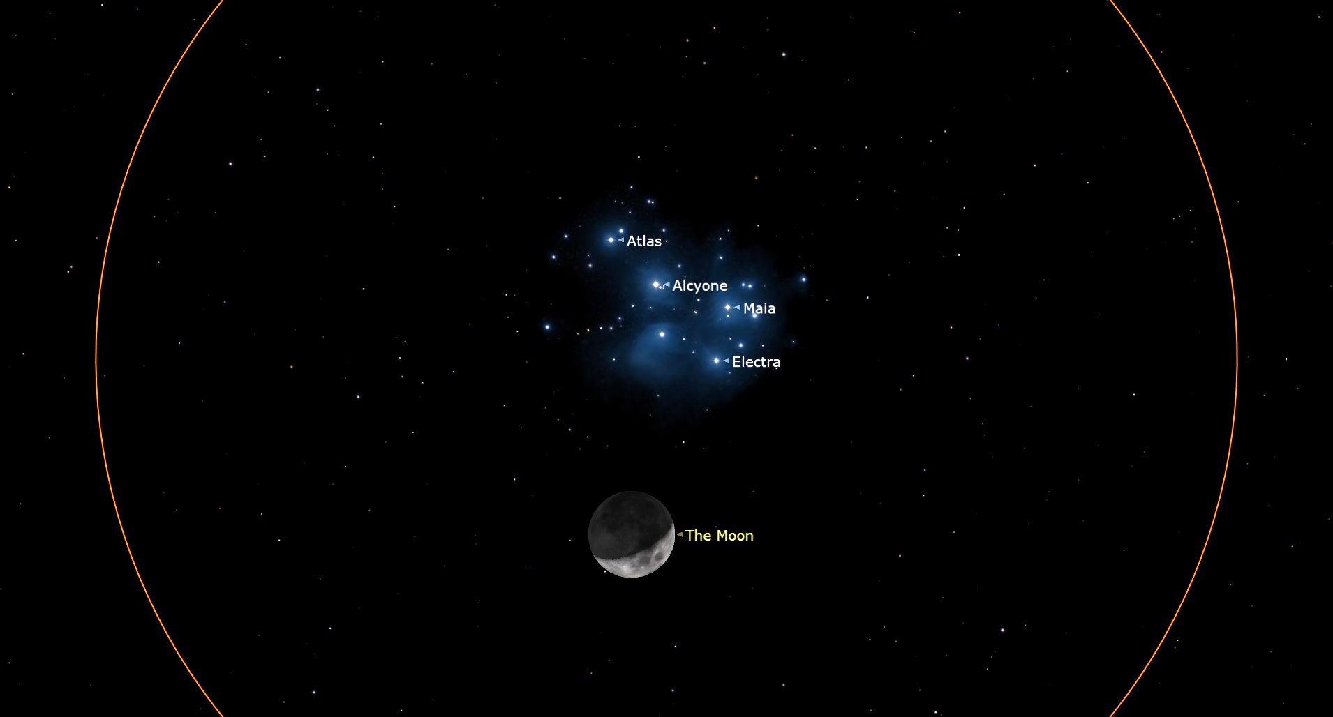 The moon visits the Seven Sisters of the Pleiades tonight Space