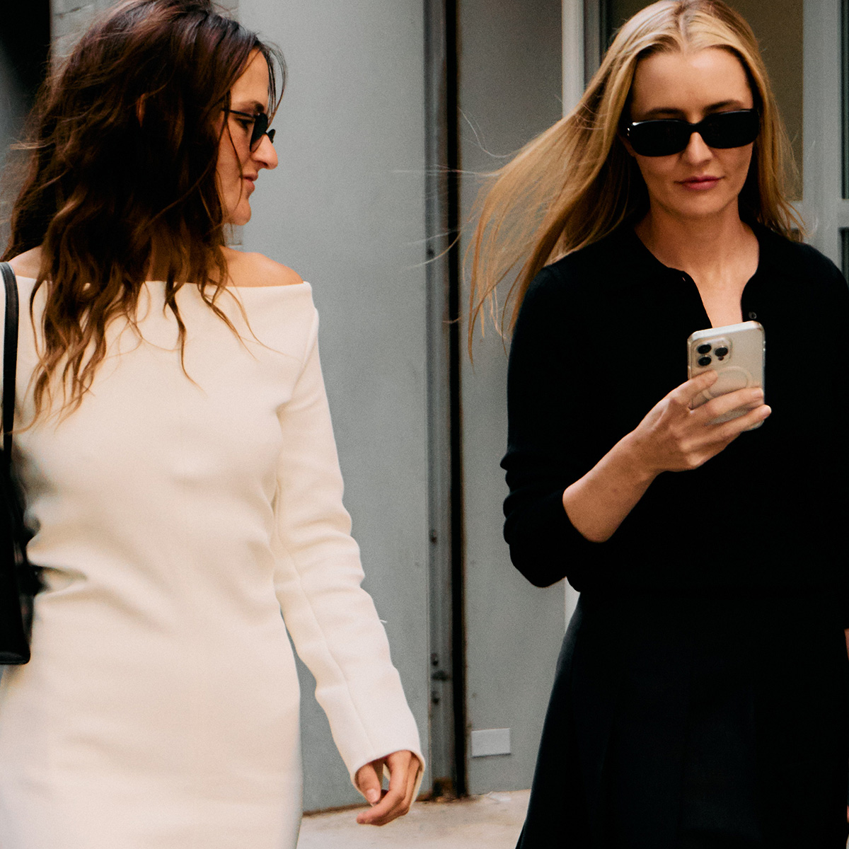 Eliza Huber and Kristen Nichols during New York Fashion Week S/S 26 season.