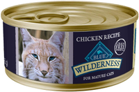 Blue Buffalo Wilderness High Protein Grain Free, Natural Mature Pate Wet Cat Food 24-pack RRP: $42.96 | Now: $31.00 | Save: $11.96 (28%)