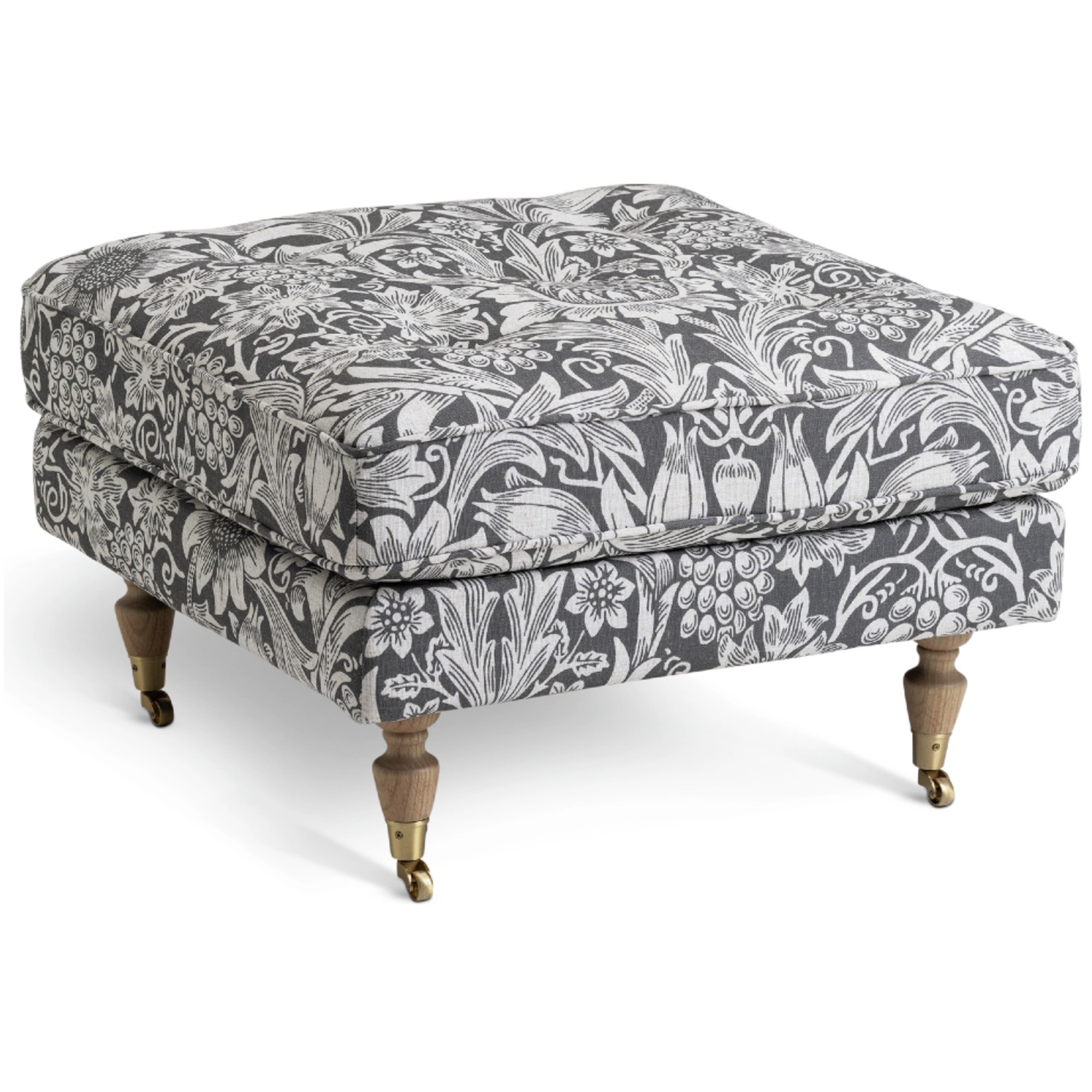 Habitat x Morris &amp;amp; Co. Merton Sunflower Fabric Footstool