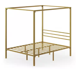 brass canopy bed frame