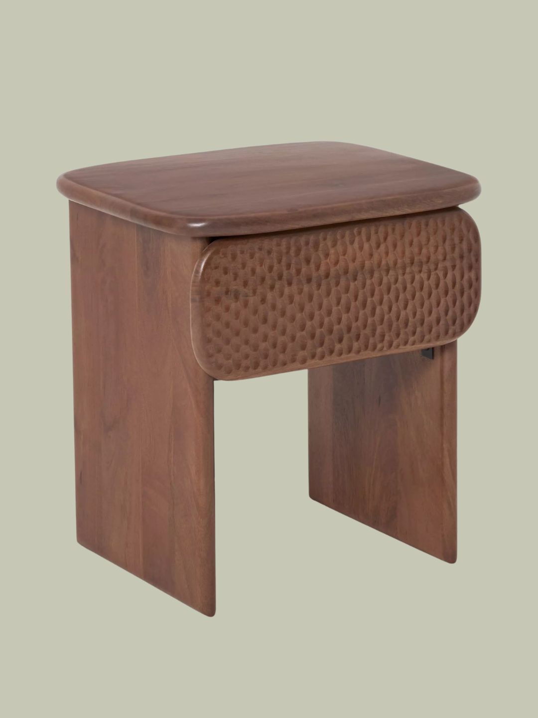 John Lewis, Pebble 1 Drawer Bedside Table in Dark Wood