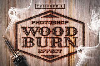 For a rustic woodburn vibe, try this pack of five high-res effects