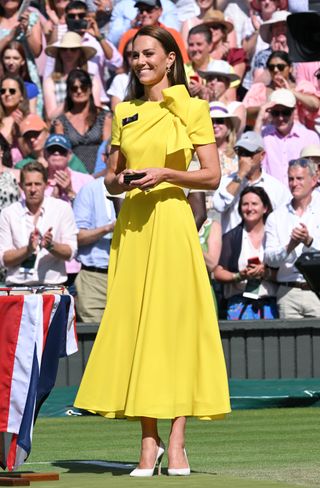 Catherine, Duchess of Cambridge attends the Women's Singles Final