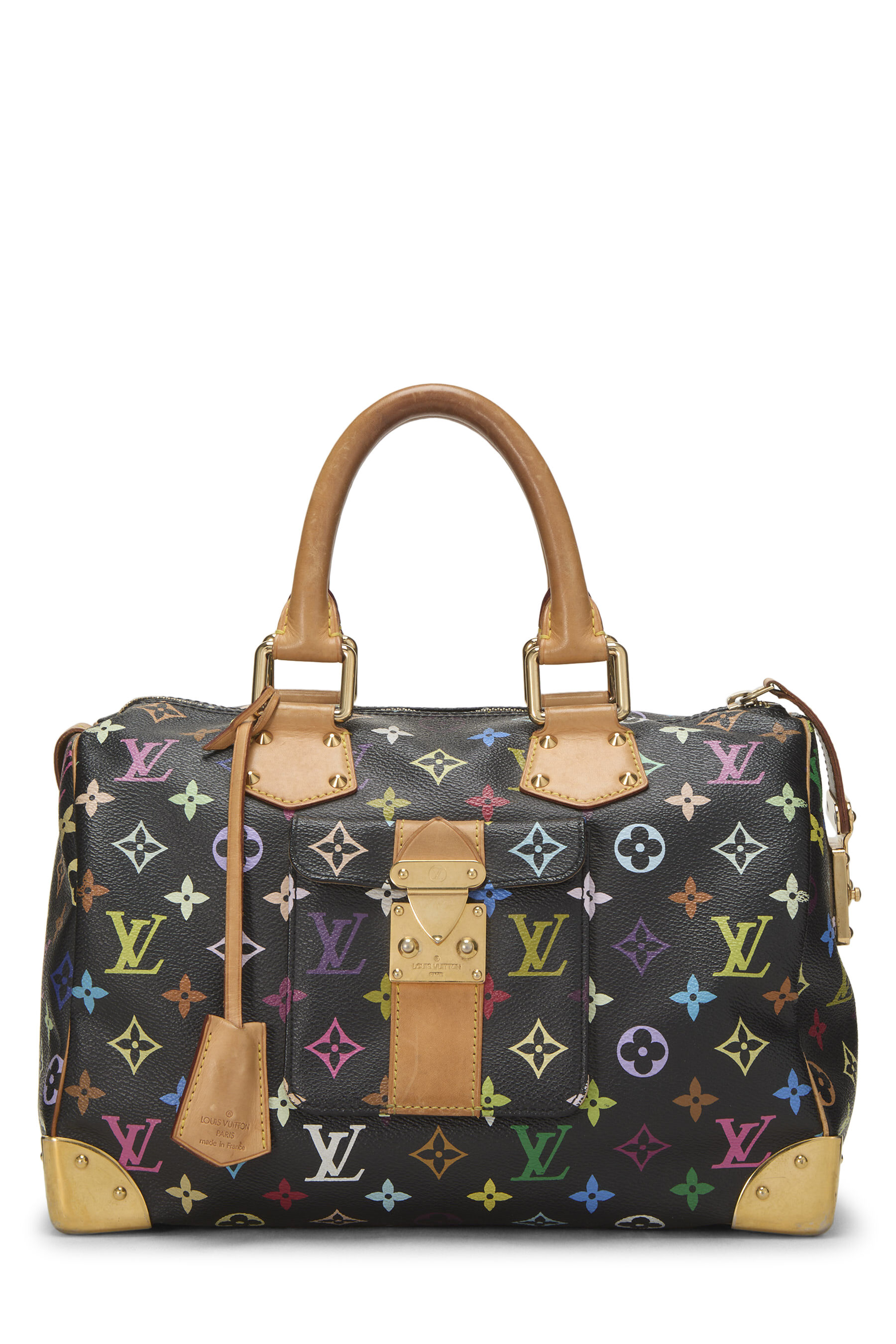 Takashi Murakami X Louis Vuitton Black Monogram Multicolore Speedy 30