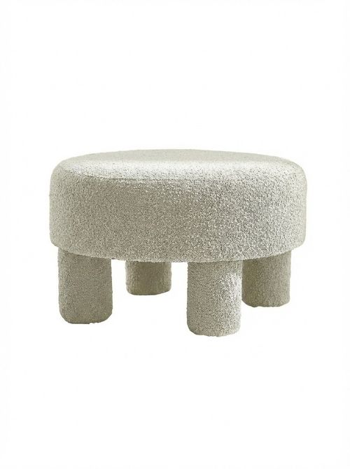 Habitat Lana Boucle Footstool - Natural