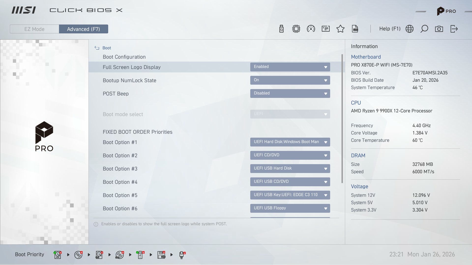 MSI Pro X870E-P Wifi