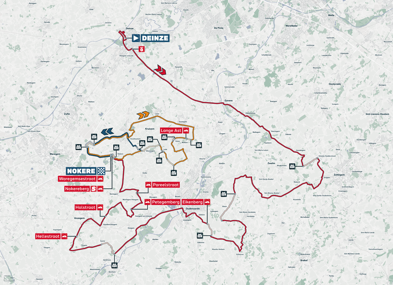 Route information for 2026 Nokere Koerse
