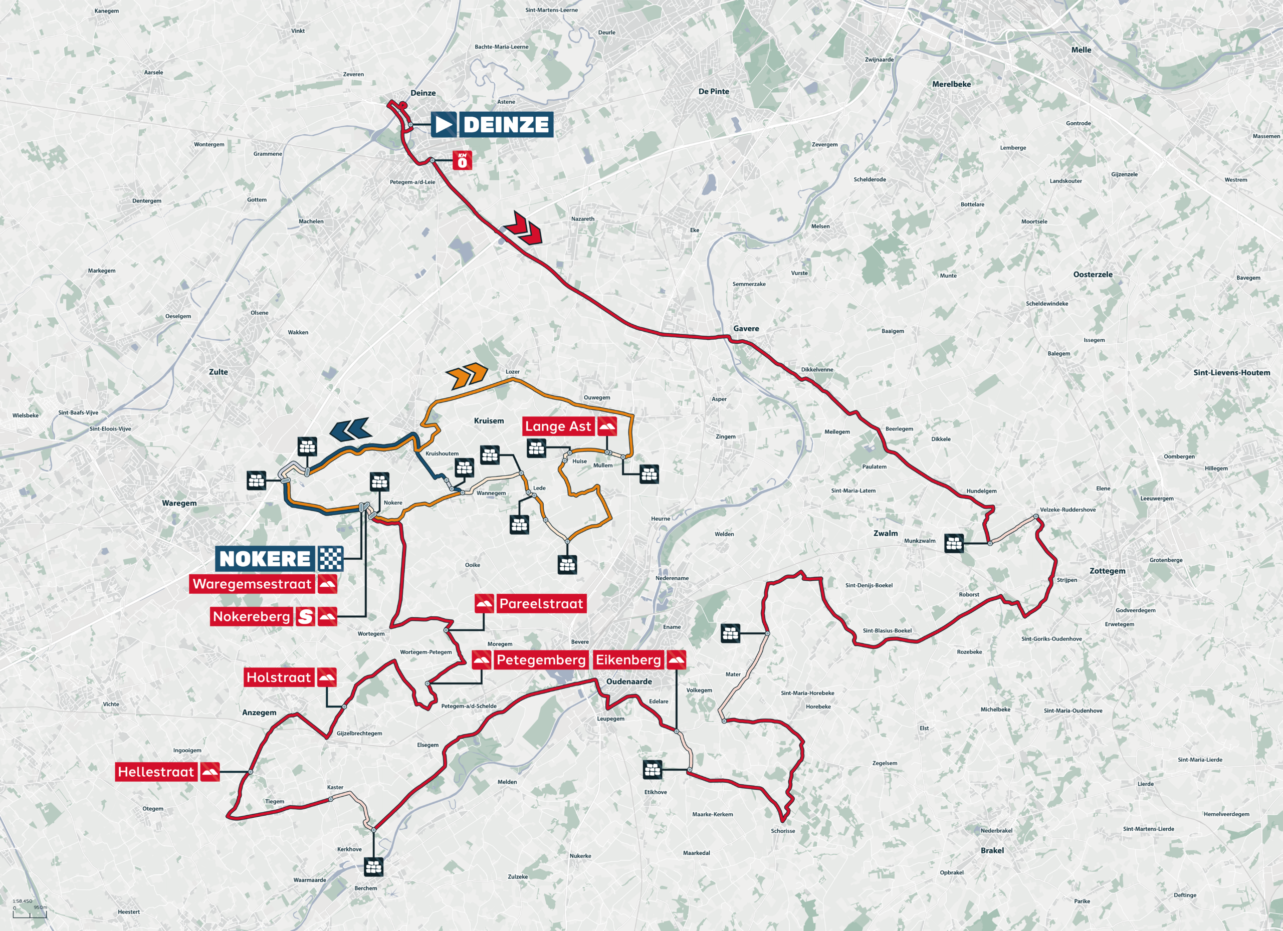 Route information for 2026 Nokere Koerse