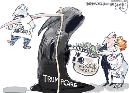 Political cartoon U.S. GOP health care reform AHCA