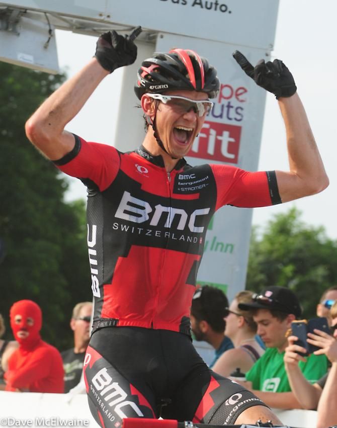 Stephen Ettinger (BMC) celebrates winning his first US elite national cross country title