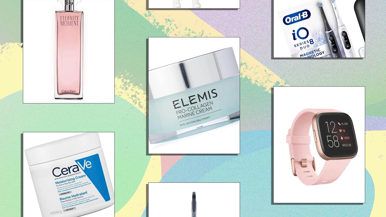 A selection of products available in Amazon Prime Day 2021 from calvin klein eternity perfume to a shark vacuum cleaner and oral b toothbrush to elemis marine collagen cream