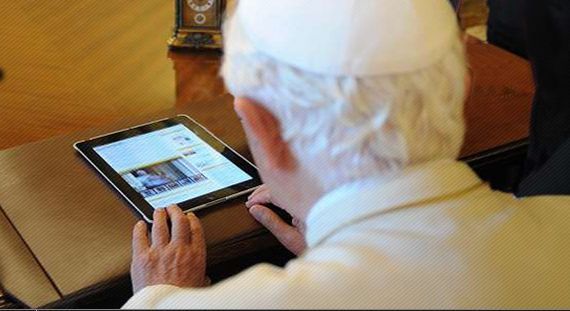 pope, twitter, ipad