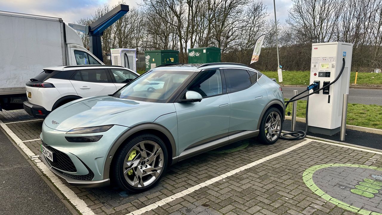 Genesis GV60 at EV charger