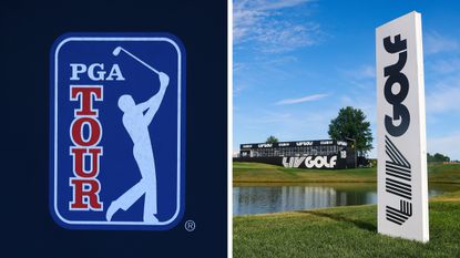 PGA Tour and LIV Golf logos