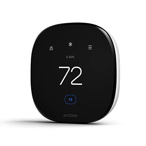 Ecobee Smart Thermostat Enhanced - Programmable Wifi Thermostat - Works With Siri, Alexa, Google Assistant - Energy Star Certified - Smart Home