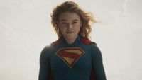 Supergirl smiling in her suit in the first teaser.