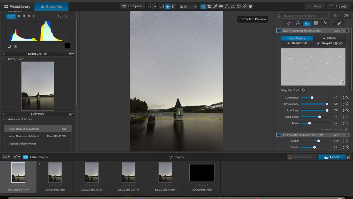 DxO Photolab 7 customize screen