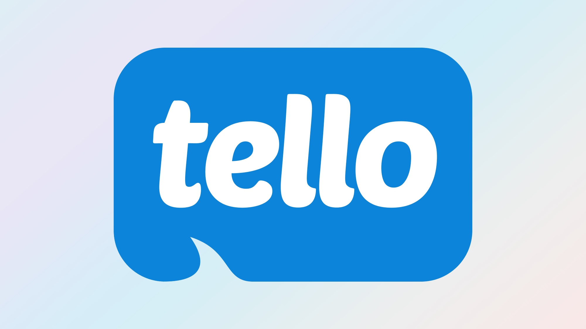 Tello logo on blue background