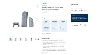 Walmart PS5 30th Anniversary listing page