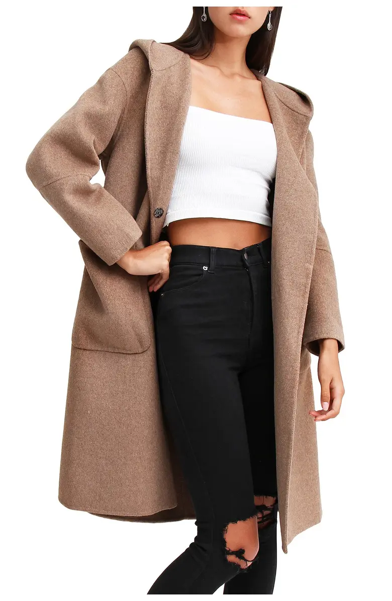 Belle &amp;amp; Bloom, Walk This Way Wool Blend Oversized Coat (Was $289)