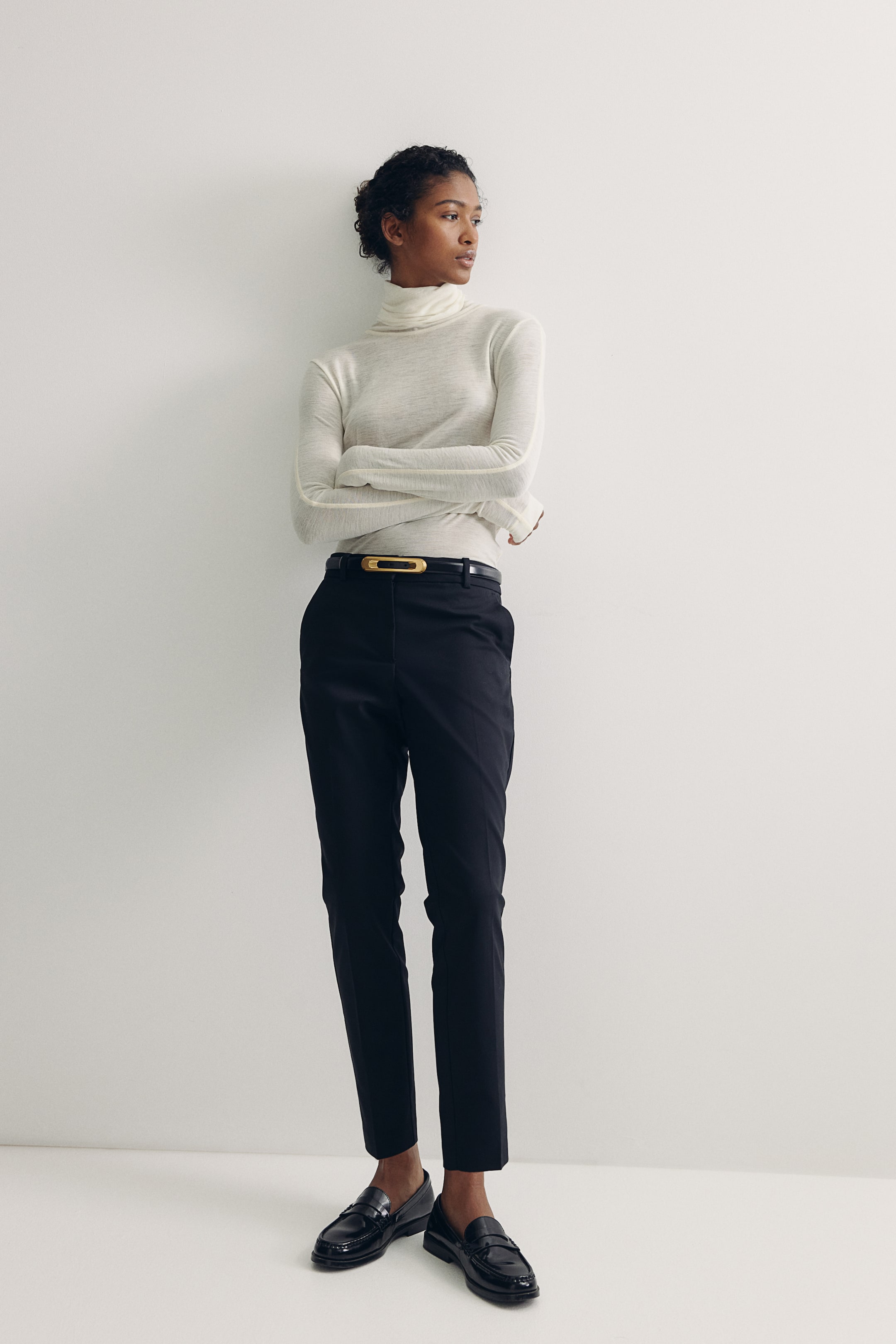 Cigarette Trousers - Black