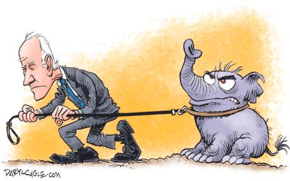 Political Cartoon U.S. biden gop