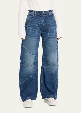 Frederic Mid-Rise Wide Curved Jeans