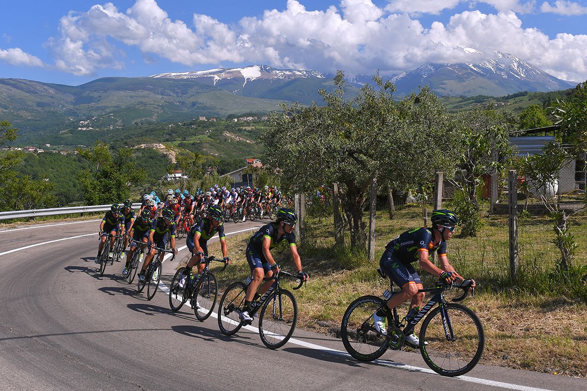 Movistar leads the peloton