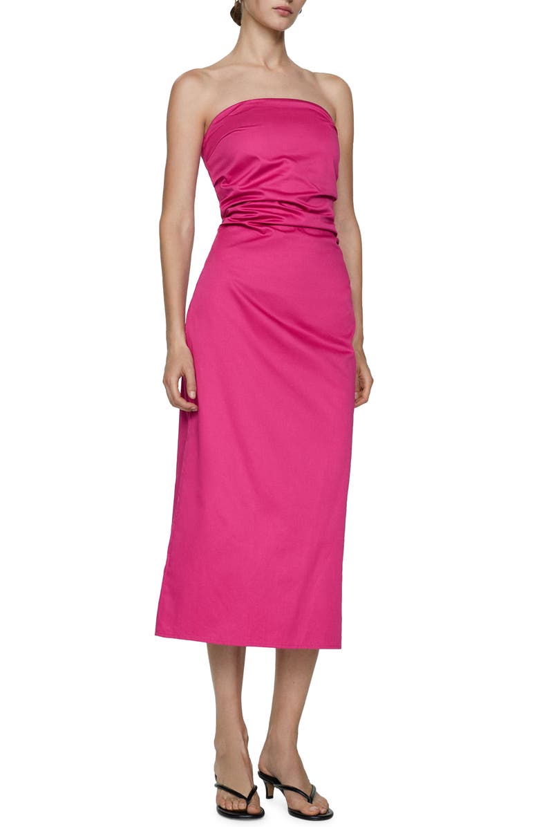 Draped Strapless Dress