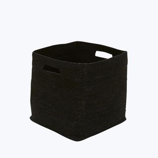 Black square storage basket