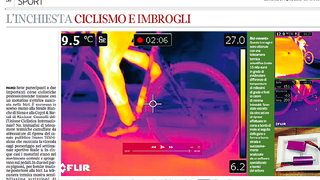 An image from the Corriere della Sera report on mechanical doping