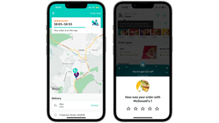 Deliveroo app on iPhone