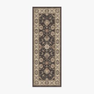 Odette Dark Wood Rug Runner in browns and blacks