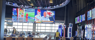 The Red Hawk Casino Sports Bar antes up with enhanced video walls.